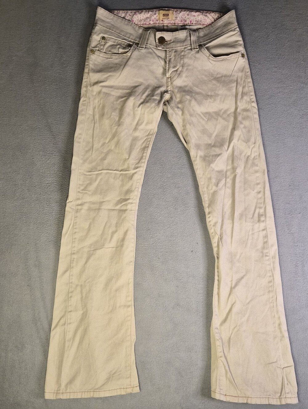Levi's tan tab twill slouch flare pants Size 7M #flares #denimsize: women's 7M